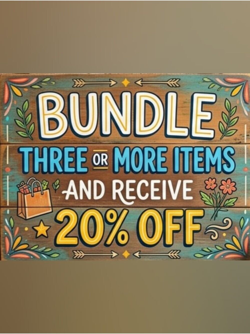 Bundle (3) Or More Items* For 20% Off! (Read Description).